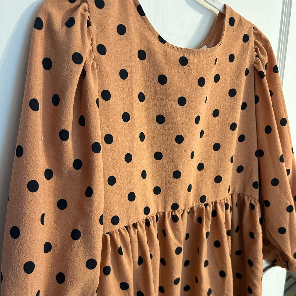 Women’s long sleeve polka dot dress